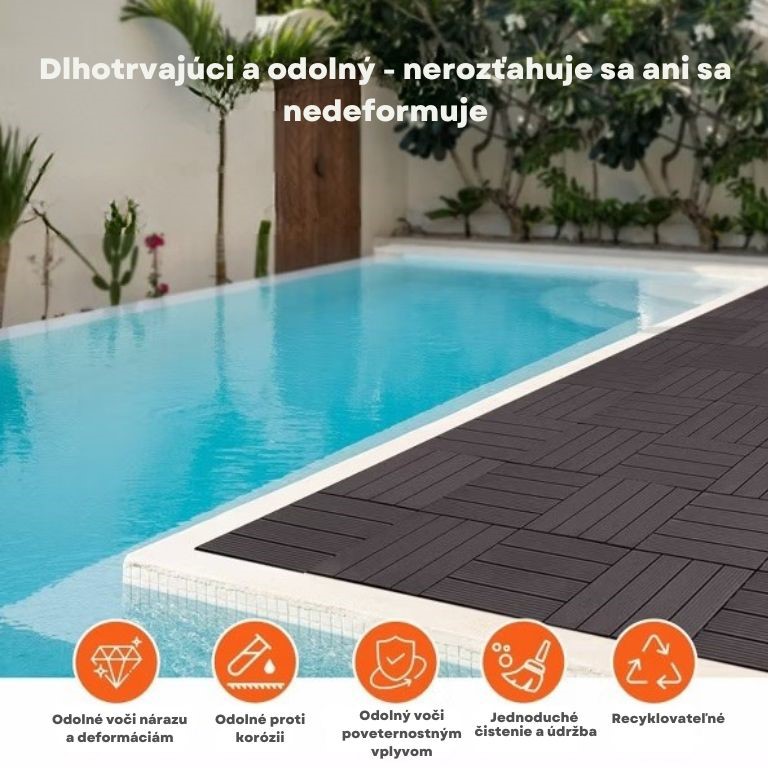 ConSys Plastové dlaždice z Polypropylénu 30x30x2 cm sada 10 kusů 5 sk